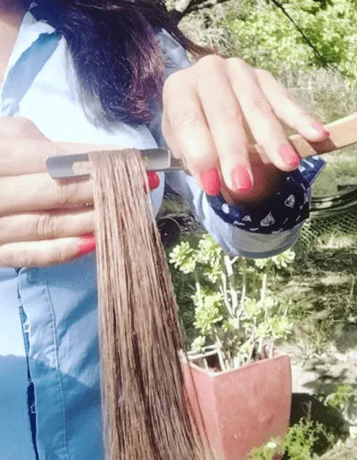 Janaina coiffeuse energéticienne-coupe energétique des cheveux au coupe-chou